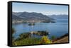 View over Isola Bella, Borromean Islands, Lake Maggiore, Italian Lakes, Piedmont, Italy, Europe-Yadid Levy-Framed Stretched Canvas