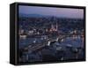 View over Istanbul Skyline from the Galata Tower at Night, Beyoglu, Istanbul, Turkey-Ben Pipe-Framed Stretched Canvas