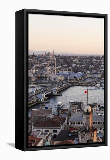 View over Istanbul Skyline from the Galata Tower at Sunset, Beyoglu, Istanbul, Turkey-Ben Pipe-Framed Stretched Canvas