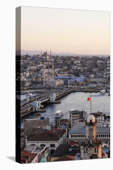 View over Istanbul Skyline from the Galata Tower at Sunset, Beyoglu, Istanbul, Turkey-Ben Pipe-Stretched Canvas