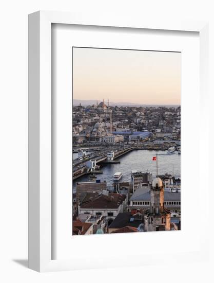 View over Istanbul Skyline from the Galata Tower at Sunset, Beyoglu, Istanbul, Turkey-Ben Pipe-Framed Photographic Print