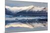 View over Jokulsarlon Glacial Lagoon Towards Snow-Capped Mountains and Icebergs-Lee Frost-Mounted Photographic Print