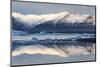 View over Jokulsarlon Glacial Lagoon Towards Snow-Capped Mountains and Icebergs-Lee Frost-Mounted Photographic Print