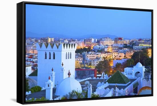 View over Kasbah to Tangier, Tangier, Morocco, North Africa, Africa-Neil Farrin-Framed Stretched Canvas