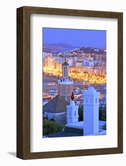 View over Kasbah to Tangier, Tangier, Morocco, North Africa-Neil Farrin-Framed Photographic Print