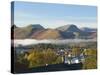 View Over Keswick to Catbells, Causey Pike, Robinson, Lake District, Cumbria, England-James Emmerson-Stretched Canvas