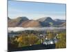 View Over Keswick to Catbells, Causey Pike, Robinson, Lake District, Cumbria, England-James Emmerson-Mounted Photographic Print