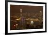 View over Kowloon, Victoria Harbor, and Central, from Victoria Peak, Hong Kong, China-David Wall-Framed Premium Photographic Print