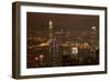 View over Kowloon, Victoria Harbor, and Central, from Victoria Peak, Hong Kong, China-David Wall-Framed Photographic Print