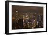 View over Kowloon, Victoria Harbor, and Central, from Victoria Peak, Hong Kong, China-David Wall-Framed Photographic Print