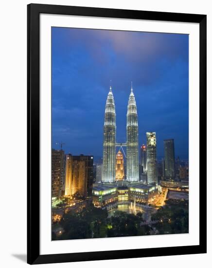 View over Kuala Lumpur City Centre and Petronas Towers, Kuala Lumpur, Malaysia-Gavin Hellier-Framed Photographic Print
