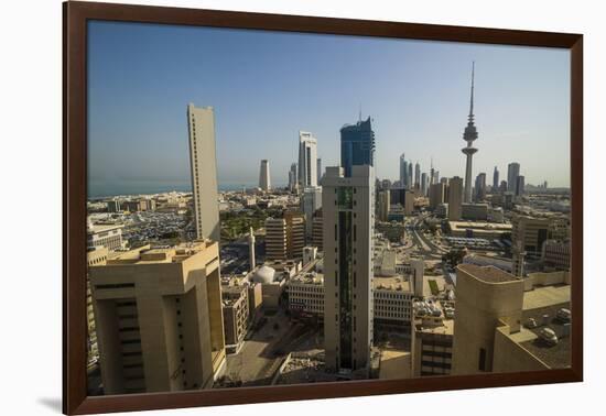 View over Kuwait City, Kuwait, Middle East-Michael Runkel-Framed Photographic Print