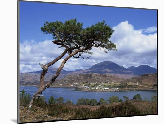 View over Lake and Hills, Loch Shieldaig, Shieldaig, Wester Ross, Highlands, Scotland, UK-Neale Clarke-Mounted Photographic Print