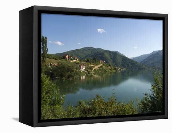 View Over Lake and Mountains, Near Konjic, Bosnia, Bosnia-Herzegovina-Graham Lawrence-Framed Stretched Canvas