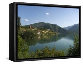 View Over Lake and Mountains, Near Konjic, Bosnia, Bosnia-Herzegovina-Graham Lawrence-Framed Stretched Canvas