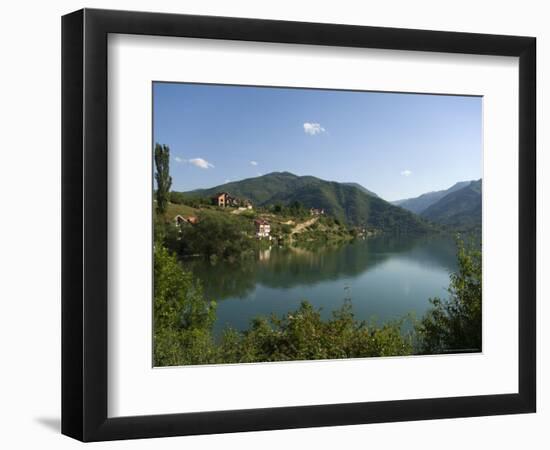 View Over Lake and Mountains, Near Konjic, Bosnia, Bosnia-Herzegovina-Graham Lawrence-Framed Photographic Print