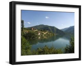 View Over Lake and Mountains, Near Konjic, Bosnia, Bosnia-Herzegovina-Graham Lawrence-Framed Photographic Print