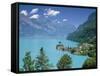 View Over Lake Brienz to Iseltwald, Switzerland-Simon Harris-Framed Stretched Canvas