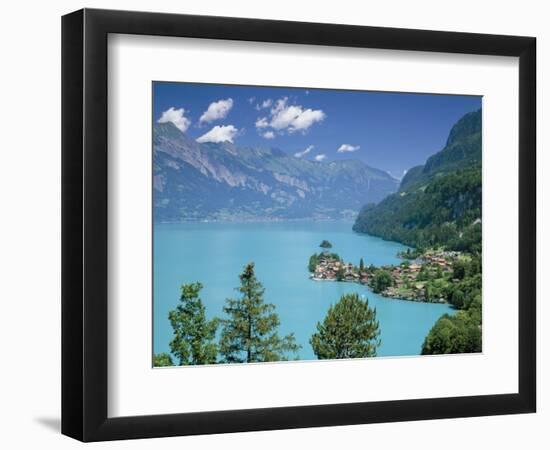 View Over Lake Brienz to Iseltwald, Switzerland-Simon Harris-Framed Photographic Print