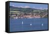 View over Lake Constance to Ueberlingen, Lake Constance, Baden-Wurttemberg, Germany, Europe-Markus Lange-Framed Stretched Canvas