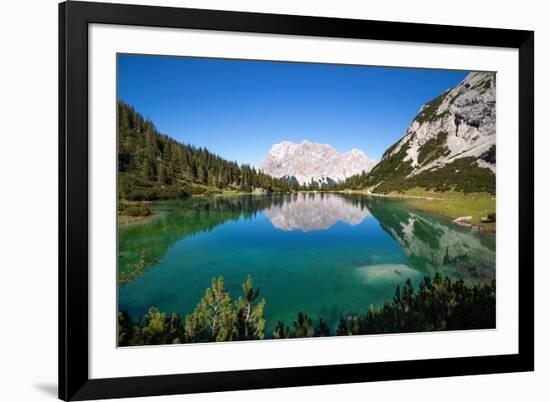 View over Lake Seebensee, Alps, Tirol, Austria-Konrad Wothe-Framed Photographic Print