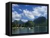 View over Lake, Talloires, Lake Annecy, Rhone Alpes, France, Europe-Stuart Black-Framed Stretched Canvas