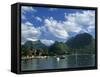 View over Lake, Talloires, Lake Annecy, Rhone Alpes, France, Europe-Stuart Black-Framed Stretched Canvas