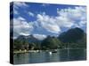View over Lake, Talloires, Lake Annecy, Rhone Alpes, France, Europe-Stuart Black-Stretched Canvas
