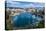 View over Lake Voulismeni, Agios Nikolaos, Crete, Greek Islands, Greece-Michael Runkel-Stretched Canvas