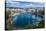 View over Lake Voulismeni, Agios Nikolaos, Crete, Greek Islands, Greece-Michael Runkel-Stretched Canvas