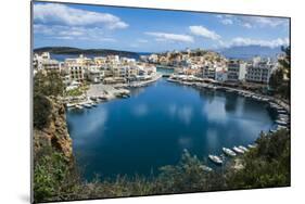 View over Lake Voulismeni, Agios Nikolaos, Crete, Greek Islands, Greece-Michael Runkel-Mounted Photographic Print