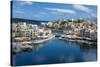 View over Lake Voulismeni, Agios Nikolaos, Crete, Greek Islands, Greece-Michael Runkel-Stretched Canvas