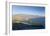 View over Lake Wakatipu to the Remarkables, sunset, Queenstown, Queenstown-Lakes district, Otago, S-Ruth Tomlinson-Framed Photographic Print