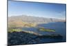 View over Lake Wakatipu to the Remarkables, sunset, Queenstown, Queenstown-Lakes district, Otago, S-Ruth Tomlinson-Mounted Photographic Print