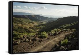 View over Landscape Near Lalibela at Dusk, Ethiopia, Africa-Ben Pipe-Framed Stretched Canvas