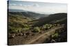 View over Landscape Near Lalibela at Dusk, Ethiopia, Africa-Ben Pipe-Stretched Canvas