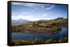 View over Lanin Volcano and Lago Huechulafquen-Yadid Levy-Framed Stretched Canvas