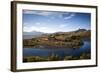 View over Lanin Volcano and Lago Huechulafquen-Yadid Levy-Framed Photographic Print