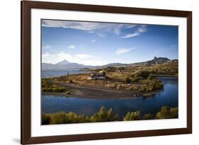 View over Lanin Volcano and Lago Huechulafquen-Yadid Levy-Framed Photographic Print