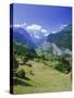 View Over Lauterbrunnen from Wengen, Bernese Oberland, Swiss Alps, Switzerland, Europe-Simon Harris-Stretched Canvas