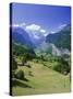 View Over Lauterbrunnen from Wengen, Bernese Oberland, Swiss Alps, Switzerland, Europe-Simon Harris-Stretched Canvas