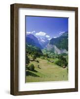 View Over Lauterbrunnen from Wengen, Bernese Oberland, Swiss Alps, Switzerland, Europe-Simon Harris-Framed Photographic Print