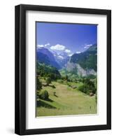 View Over Lauterbrunnen from Wengen, Bernese Oberland, Swiss Alps, Switzerland, Europe-Simon Harris-Framed Photographic Print