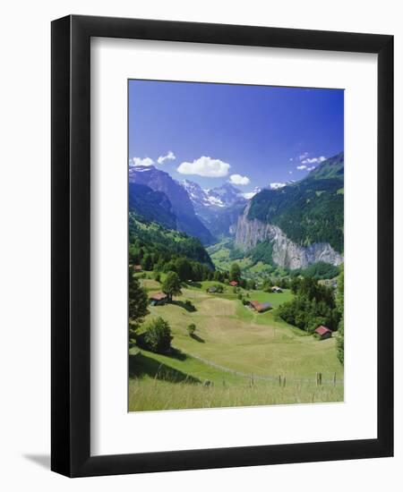 View Over Lauterbrunnen from Wengen, Bernese Oberland, Swiss Alps, Switzerland, Europe-Simon Harris-Framed Photographic Print