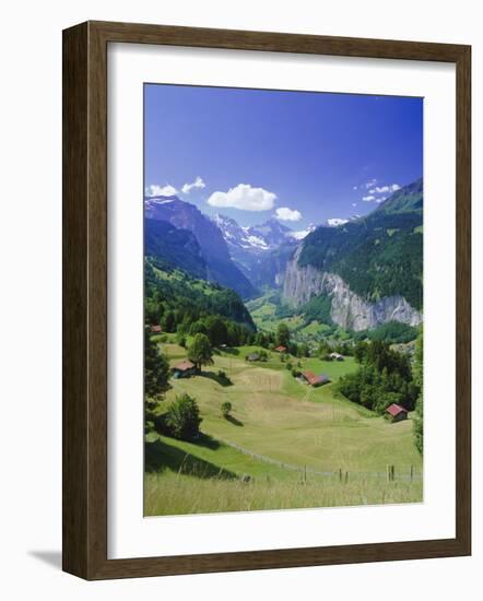 View Over Lauterbrunnen from Wengen, Bernese Oberland, Swiss Alps, Switzerland, Europe-Simon Harris-Framed Photographic Print