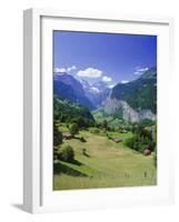 View Over Lauterbrunnen from Wengen, Bernese Oberland, Swiss Alps, Switzerland, Europe-Simon Harris-Framed Photographic Print