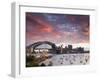 View over Lavendar Bay Toward the Habour Bridge and the Skyline of Central Sydney, Australia-Andrew Watson-Framed Premium Photographic Print