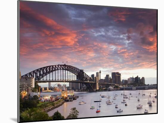 View over Lavendar Bay Toward the Habour Bridge and the Skyline of Central Sydney, Australia-Andrew Watson-Mounted Photographic Print