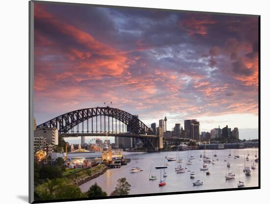 View over Lavendar Bay Toward the Habour Bridge and the Skyline of Central Sydney, Australia-Andrew Watson-Mounted Photographic Print