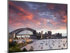 View over Lavendar Bay Toward the Habour Bridge and the Skyline of Central Sydney, Australia-Andrew Watson-Mounted Photographic Print